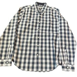 Express Soft Wash Mens Gingham Button Down Shirt M M Long Sleeve Casual